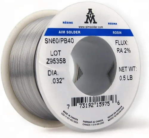 Miniatura 5 de AIM Soldera 60-40 Alambre de Soldadura con Núcleo de Resina de Estaño y Plomo para Soldadura Eléctrica 0.032pulgadas, 1lb (0.8mm / 454g)