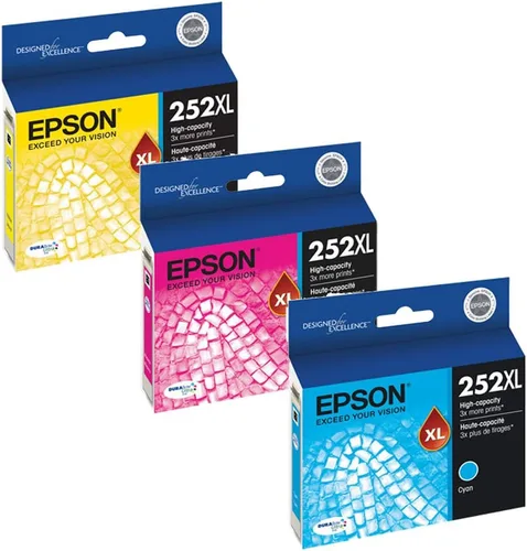 Epson Juego de cartuchos de tinta de alto rendimiento T252XL220, T252XL320, T252XL420 Solo colores (CMY)