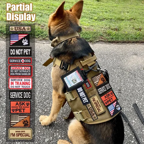 Miniatura 3 de 12 parches para perros de servicio, arnés de gancho táctico extraíble bordado en parche de entrenamiento, no mascotas, parche para perros de trabajo