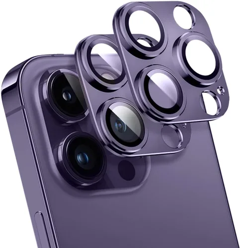 Miniatura 8 de T Tersely Paquete de 2 protectores de lente de cámara diseñados para iPhone 14 Pro/iPhone 14 Pro Max, protector de cámara de metal de aleación