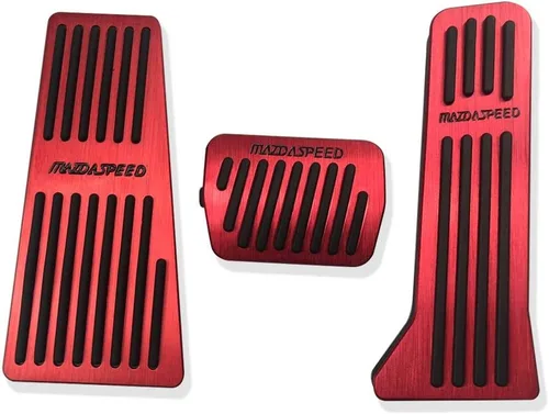 Miniatura 9 de BOYUER Juego de 3 almohadillas antideslizantes para pedal de acelerador de gas de freno de aluminio sin perforaciones para Mazda 2 3 6 CX-3 CX-5