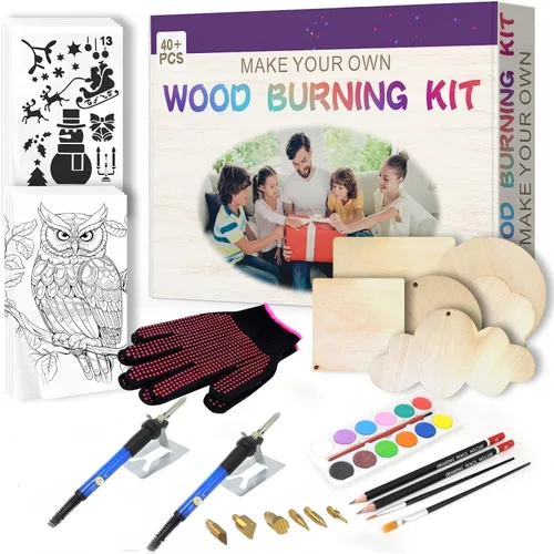 Miniatura 10 de Kit de Combustión de Madera, Herramienta de Combustión de Madera con Temperatura Ajustable 200~450 ℃, Kit de Pirografía para Adultos Principiantes