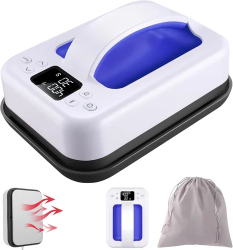 Miniatura 9 de Prensa de Calor Pequeña Máquina de Prensa de Calor para Transferencia de Calor, 7 × 5 pulgadas Portátil Easy Press Mini Prensa de Calor para Regalo