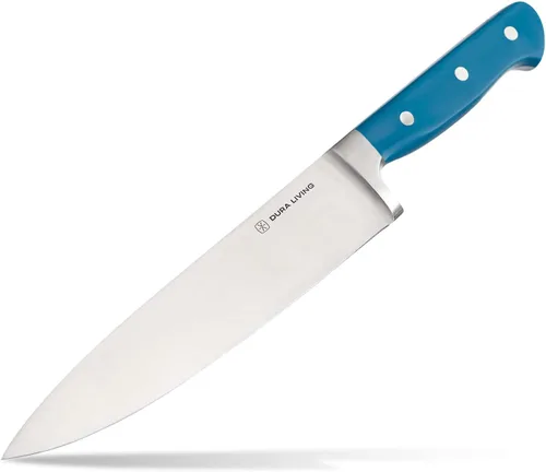 Miniatura 29 de DURA LIVING Cuchillo Santoku de 7 pulgadas, hoja de acero inoxidable de alto carbono afilada, mango remachado ergonómico forjado, cuchillo de chef