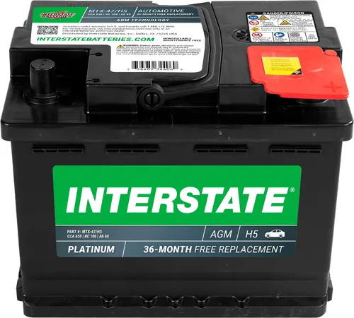 Miniatura 18 de Interstate Batteries Batería automotriz de 12 V, 50 Ah (tamaño del grupo H4) 570CCA SLI AGM, batería de repuesto para automóviles, SUV, sedanes