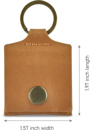 Miniatura 12 de Soporte de cuero para llavero, funda de viaje para anillo de boda, soporte para anillo de compromiso, bolsa para anillos, soporte para anillos