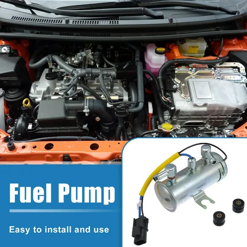 Miniatura 2 de X AUTOHAUX 1 Unidades 24V Universal Auto Bomba De Combustible Eléctrica Reemplazo Durable Tono Plata