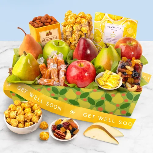 Miniatura 2 de A Gift Inside Get Well Soon Orchard Delight Fruta y Gourmet - Canasta de Regalo