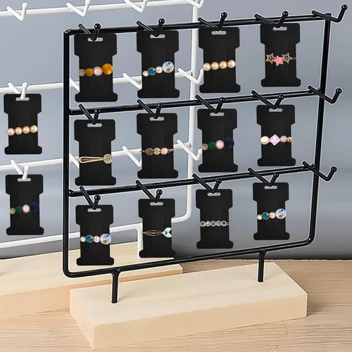 Miniatura 7 de 300 tarjetas de exhibición de pinzas para el cabello, pasadores para el cabello, soporte de exhibición de joyas, cartón de papel rectangular