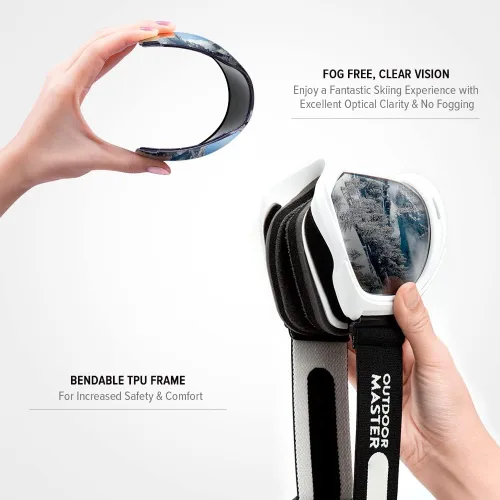 Miniatura 125 de OutdoorMaster OTG Gafas de esquí – Gafas sobre lentes para esquí y snowboard para hombres, mujeres y jóvenes – 100% de protección UV A1-vlt 46%