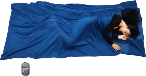 Browint Sábana de viaje de seda/algodón con cremalleras dobles, saco de dormir extra ancho de 87 x 43 pulgadas para hoteles, forro de saco de dormir