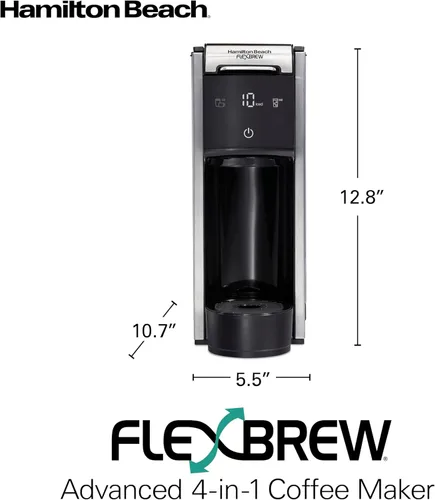 Miniatura 2 de Cafetera Hamilton Beach FlexBrew Advanced 4 en 1 de porción individual para café caliente y helado con depósito de agua removible de 45 oz., uso