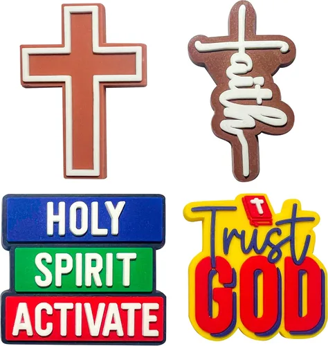 Miniatura 2 de 12 dijes cristianos para zapatos, accesorios y alfileres - Regalos para mujeres, adolescentes, niñas, niños y adultos Dijes de zapatos de Jesús