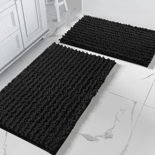 Miniatura 18 de Yimobra - Juego de alfombras de baño de 2 piezas - Alfombra de baño de felpa de lujo extra gruesa de secado rápido, antideslizante súper absorbente