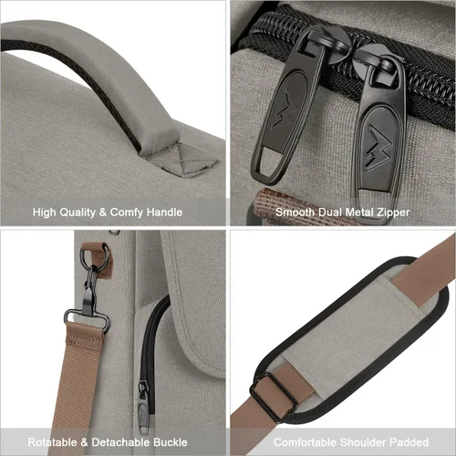 Miniatura 47 de MATEIN Bolsa tipo mensajero para hombres, mochila escolar para adolescentes, ligera de 17.3 pulgadas, maletín para laptop grande, bolsa cruzada