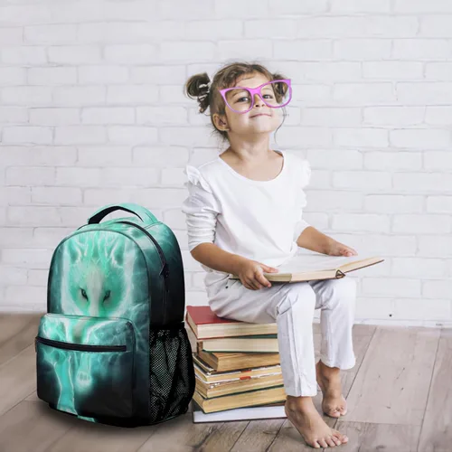 Miniatura 5 de Nerxy Mochila escolar para niños y niñas, Azul (Blue Wolf), Mochilas Daypack