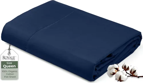 Miniatura 182 de Royale Linens Sábana encimera de tamaño individual XL 100% Algodón Orgánico – Super suave – Sábanas superiores de percal – Sábana encimera