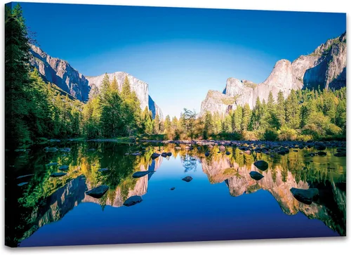 Miniatura 11 de SKASNFAI Arte de Pared en Lienzo del Parque Nacional, Pintura de Paisaje Natural de Montaña, Arte Enmarcado para Decoración del Hogar, para Sala