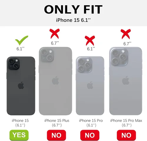 Miniatura 2 de BENTOBEN Funda para iPhone 15, funda para iPhone 15 compatible con MagSafe, funda magnética mate translúcida a prueba de golpes para mujeres