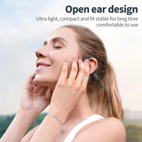 Miniatura 2 de Auriculares de conducción ósea Bluetooth, auriculares inalámbricos impermeables IPX7 mejorados, auriculares abiertos Bluetooth 5.3 con micrófono