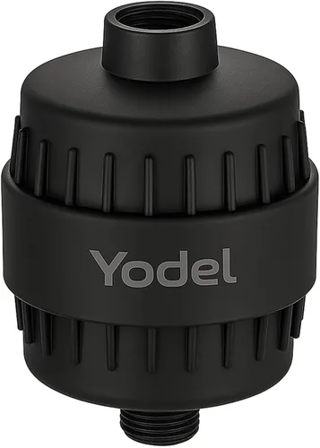 Yodel Filtro de ducha negro mate, filtro de cabezal de ducha para agua dura, suavizante de agua para eliminar el cloro y el flúor, mejorar la