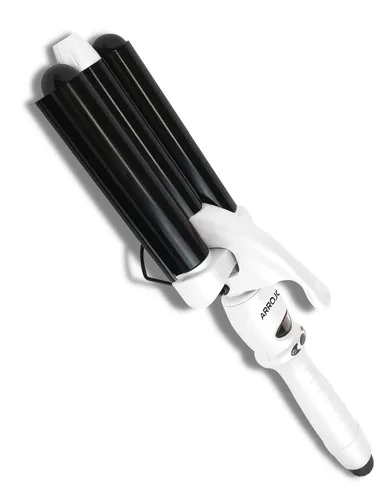 Miniatura 2 de Arrojo Varita onduladora de sirena de triple barril, tecnología infrarroja, rizador de control de temperatura, rizador iónico positivo, rizador de 3