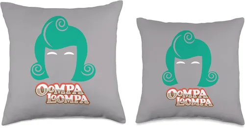 Miniatura 3 de Willy Wonka Chocolate Factory Oompa Loompa - Almohada (16.0 x 16.0 in), multicolor