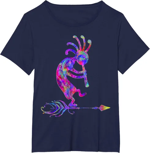 Miniatura 21 de Native American Kokopelli With Feather 2 - Camiseta Fan Fun, Negro, S