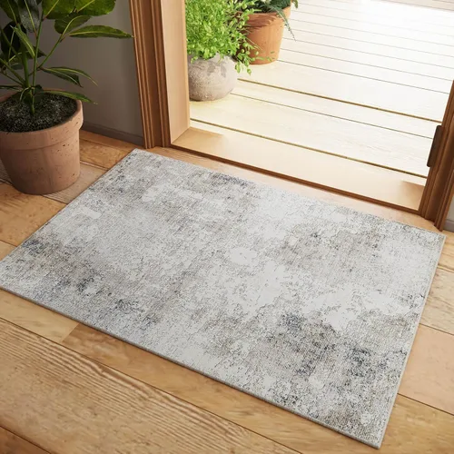 Miniatura 55 de Alfombra de pasillo lavable antideslizante: alfombra de cocina de 2 x 6 pies, resistente a las manchas, con parte trasera de goma, alfombra suave