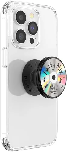 Miniatura 2 de PopSockets - Agarre para teléfono con soporte expandible, agarre adhesivo - Backspin Party Mix CD