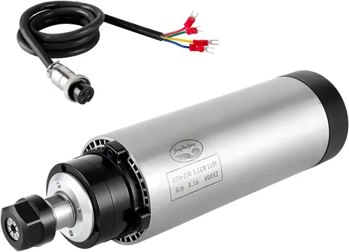 Miniatura 7 de Motor CNC de husillo CNC 110V 1.5KW Motor de husillo refrigerado por aire 2.559 in 4 rodamientos 24000RPM 400HZ para máquina de enrutador CNC