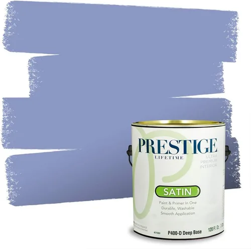 Miniatura 223 de Prestige Paints. - Base y pintura para exteriores en un solo galón, 1 galón. plano, comparable con Sherwin Williams Topsail. SW6799-PCM