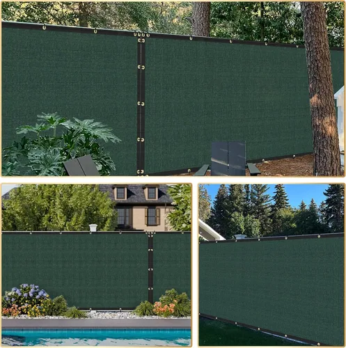 Miniatura 3 de Pantalla de Privacidad para Valla 4 x 1 Pies, Valla Resistente de Malla para Cubierta de Jardín al Aire Libre, Patio, Valla de Eslabón y Cadena