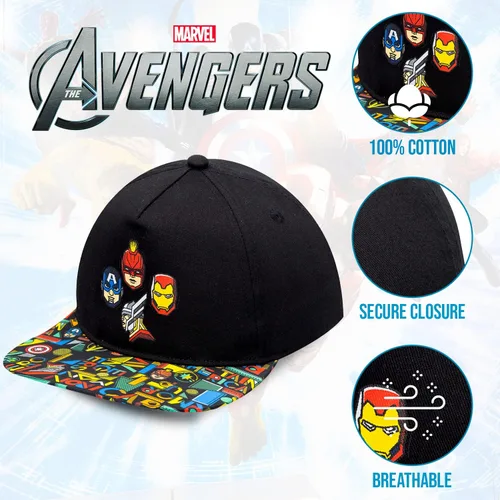 Miniatura 3 de Marvel Legends Capitán América, Ironman, Avengers, Hulk Gorra de béisbol para niños - Sombrero de los Vengadores para jóvenes de 5 a 14 años