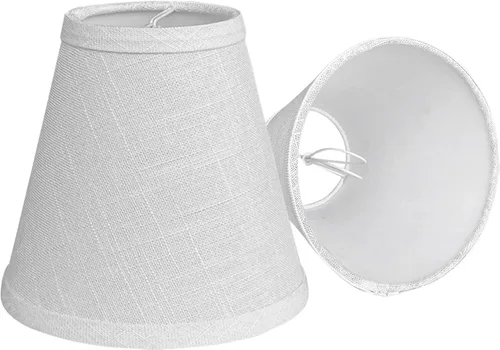 TOOTOO STAR - Mini pantalla de barril blanco doble con clip, pantalla de tela de barril para candelabros de mesa, lámpara de pie de pared, repuesto