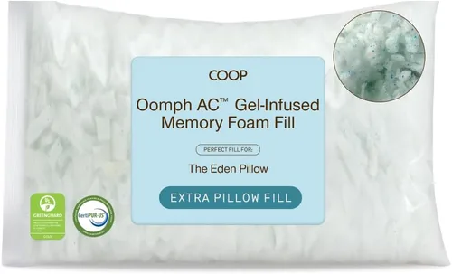 Miniatura 12 de Coop Home Goods Relleno extra Oomph, espuma viscoelástica de corte cruzado, relleno de almohada de densidad media, bolsa de relleno extra, recarga