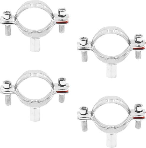 Miniatura 8 de 304 - Soporte de tubo de acero inoxidable 304, soporte de correa de tubo resistente, colgador de tubo de anillo dividido duradero, 4 soportes