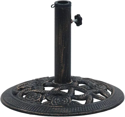 Miniatura 14 de Base redonda para sombrilla de patio, soporte resistente para sombrilla para exteriores, patio, piscina, al aire libre, blanco, 26.5 libras, hierro