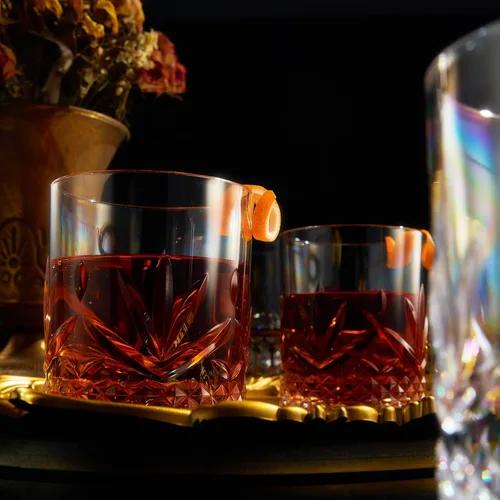 Miniatura 6 de Vasos irrompibles de plástico Tritan para cóctel, whisky, agua y vino Juego de 4 vasos Rocas reutilizables a la antigua, colores acrílicos Claro