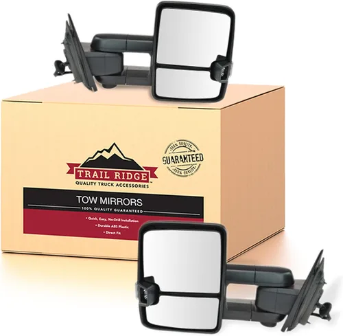 Miniatura 46 de Trail Ridge Juego de espejos de remolque de 2 piezas para el lado del conductor y del pasajero compatible con Ford F-150 FO1320479 FO1321479
