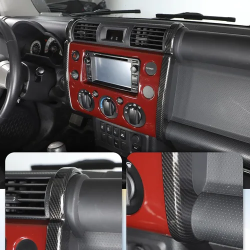 Miniatura 5 de Tira lateral de navegación de consola central de ABS para automóvil para Toyota FJ Cruiser 2007-2021, cubierta de tira decorativa lateral