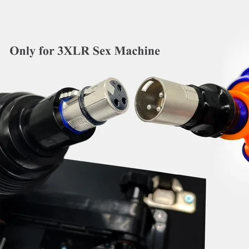 Miniatura 4 de Adaptador 3XLR a doble 3XLR con varillas flexibles, accesorio de máquina sexual, doble penetración para consoladores de conector 3XLR masturbador