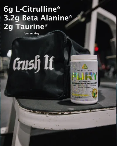 Miniatura 4 de Core Nutritionals Fury V2: Polvo de pre-entrenamiento para maximizar el rendimiento en el gimnasio con cafeína Zum-XR®, L-CItrulina y Alpha GPC