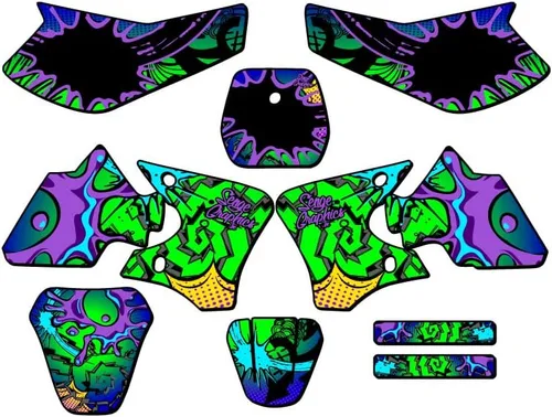 Miniatura 11 de Kit de base gráfica TTR 90 Zany Blue Senge 2000-2008 compatible con Yamaha