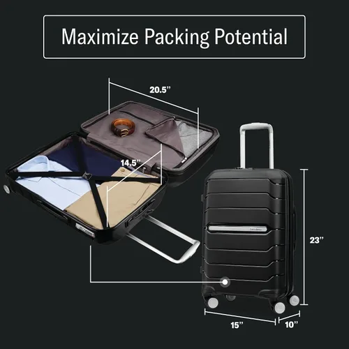 Miniatura 3 de Samsonite Freeform Maleta rígida, expandible con ruedas dobles giratorias, Lila