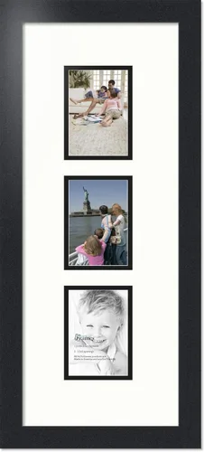 Miniatura 174 de ArtToFrames Marco de fotos tipo collage con estera doble con 3 aberturas de 5x7 y marco negro satinado Uva