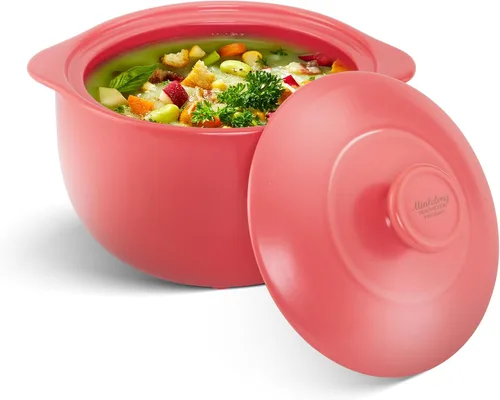 Miniatura 15 de Minh Long 2.99 litros Olla de arcilla de porcelana para cocinar, cacerola con tapa, ollas de arcilla para cocinar, hornos holandeses para guisos