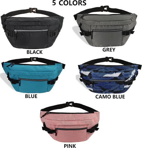 Miniatura 7 de TITILT Riñonera cruzada de talla grande para mujeres y hombres, bolsa grande impermeable para deportes, viajes, entrenamiento, ciclismo, senderismo