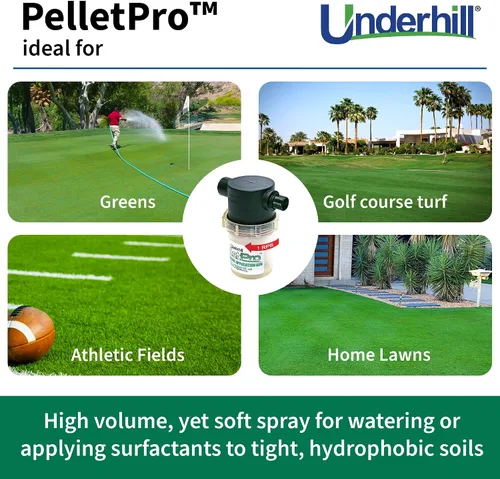 Miniatura 5 de Underhill PelletPro - Aplicador en línea para grifo de manguera de jardín, macho GHT de 3/4 pulgadas, hembra GHT de 3/4 pulgadas, conector
