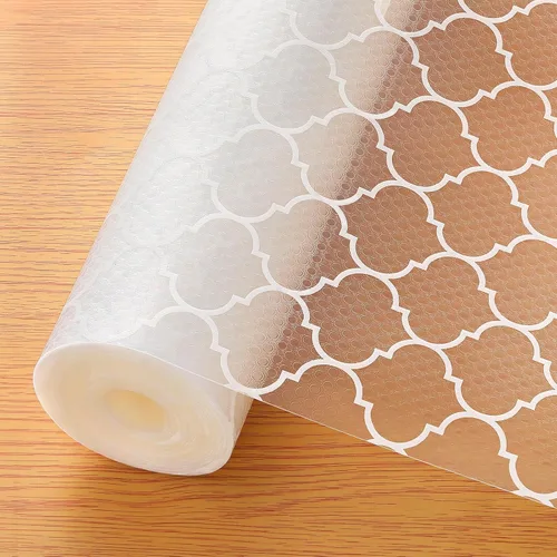 Cooyes Revestimiento de estante para armarios de cocina, forro de cajón impermeable no adhesivo, material EVA duradero, papel de estante fácil de